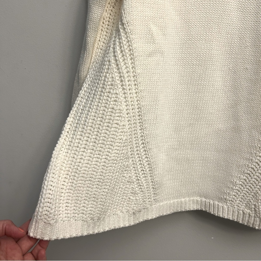Rachel Zoe Slouchy Oversized Cowl Neck Sweater Turtleneck Ivory White Size S - Picture 6 of 9